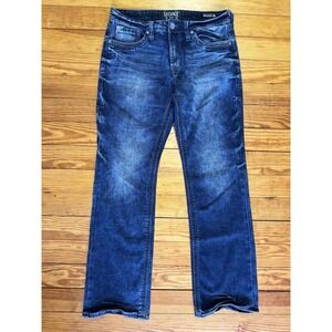 Salvage Mayhem Bootcut Regular Fit Dark Wash Jeans Mens 34x33 Sz 33L Buckle Fade